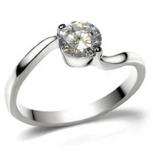Šperky4U Ocelový prsten se zirkonem - velikost 52 - AL-0001-52