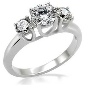 Šperky4U Ocelový prsten se zirkony - velikost 60 - AL-0005-60