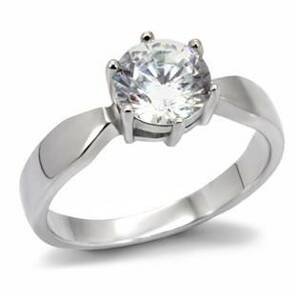 Šperky4U Ocelový prsten se zirkonem - velikost 57 - AL-0010-57