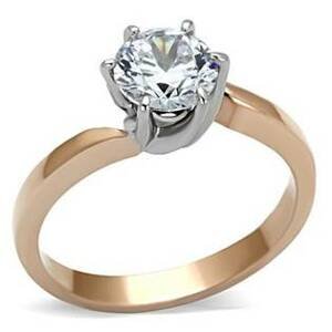 Šperky4U Ocelový prsten se zirkonem - velikost 60 - AL-0012-60