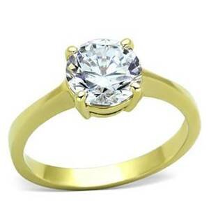 Šperky4U Ocelový prsten se zirkonem - velikost 62 - AL-0014-62