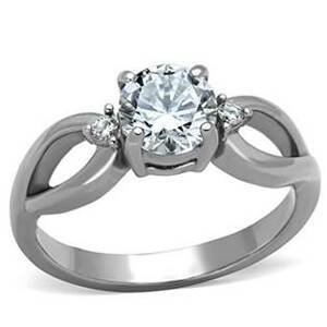 Šperky4U Ocelový prsten se zirkony - velikost 57 - AL-0015-57