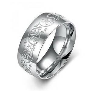 Šperky4U Ocelový prsten s ornamenty - velikost 54 - OPR0091-54