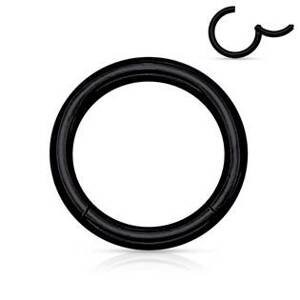 Šperky4U Piercing segment kruh - černý - K01039K-1009