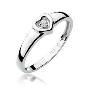 NUBIS® Zlatý zásnubní prsten s diamantem - velikost 60 - W-001W-60