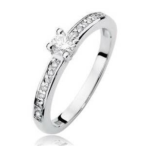 NUBIS® Zlatý zásnubní prsten s diamanty - velikost 62 - W-288W0.28-62