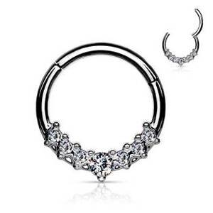 Šperky4U Ocelový piercing do nosu - tragus / helix / septum - NS0038ST-1208