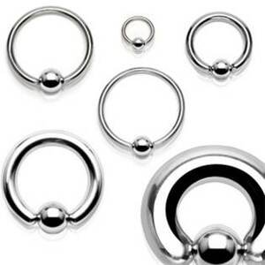 Šperky4U Piercing - kruh s kuličkou - K1015-50128