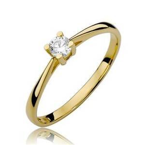 NUBIS® Zlatý zásnubní prsten s diamantem - W-367G