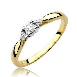 NUBIS® Zlatý prsten s diamanty - velikost 52 - W-428GW-52