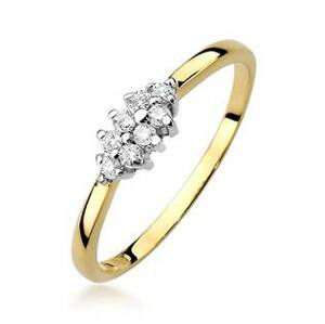 NUBIS® Zlatý zásnubní prsten s diamanty - velikost 52 - W-427GW-52