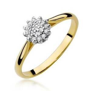 NUBIS® Zlatý prsten s diamanty - velikost 52 - W-401GW-52
