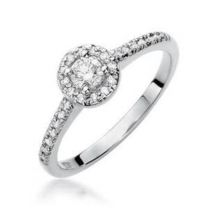NUBIS® Zlatý prsten s diamanty - velikost 52 - W-406W-52