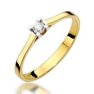 NUBIS® Zlatý prsten s diamantem - velikost 52 - W-407GW-52