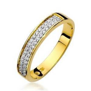 NUBIS® Zlatý prsten s diamanty - velikost 52 - W-410G-52