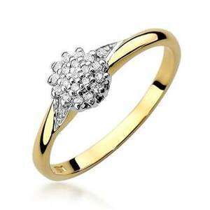 NUBIS® Zlatý prsten s diamanty - velikost 52 - W-419GW-52