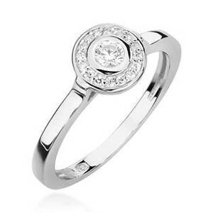 NUBIS® Zlatý zásnubní prsten s diamanty - velikost 52 - W-460W-52