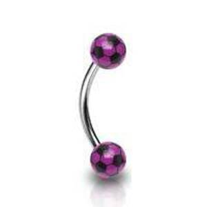 Šperky4U Piercing do obočí - fotbalový míč - OB01083-A