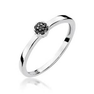 NUBIS® Zlatý prsten s černými diamanty - velikost 62 - W-100WK-62