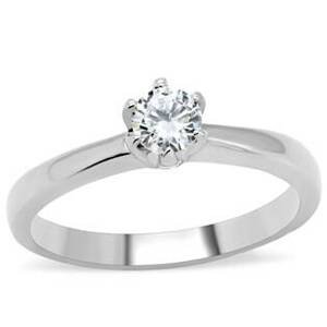 Šperky4U Ocelový prsten se zirkonem - velikost 60 - AL-0055-60