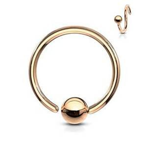 Šperky4U Piercing - kruh zlacený, kulička 2 mm - K1002RD-06082