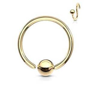 Šperky4U Piercing - kruh zlacený, kulička 3 mm - K1002GD-08063