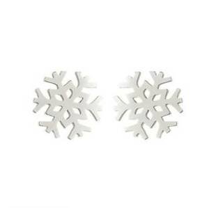 Šperky4U Ocelové náušnice sněhové vločky - OPN1802-ST