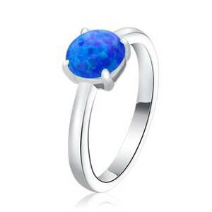 NUBIS® Stříbrný prsten s modrým opálem - velikost 56 - NB-5082-56