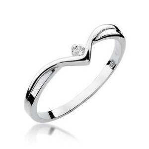 NUBIS® Zlatý zásnubní prsten s diamantem - velikost 57 - W-051W-57