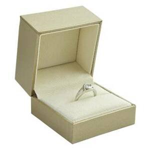 Šperky4U Zlacená koženková krabička na náušnice - KR0400