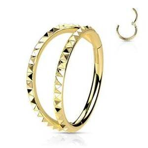 Šperky4U Zlacený kruh - helix / cartilage / tragus piercing - NS0051GD-1208