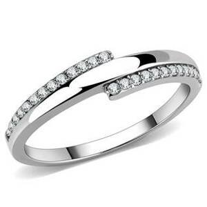Šperky4U Ocelový prsten se zirkony - velikost 52 - AL-0082-52
