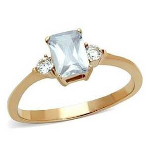 Šperky4U Ocelový prsten s mléčným kamenem - velikost 50 - AL-0107-50