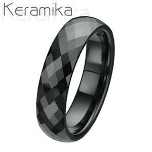 NUBIS® KM1002-6 Pánský keramický snubní prsten, šíře 6 mm - velikost 73 - KM1002-6-73
