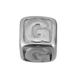 Šperky4U Navlékací ocelový přívěšek korálek - písmeno - K0011-G