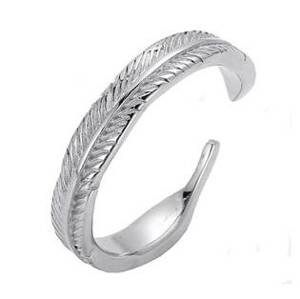 Šperky4U Ocelový prsten peříčko - velikost 55 - OPR1887-55