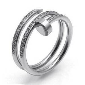 Šperky4U Ocelový prsten se zirkony - velikost 57 - OPR1885-57