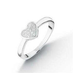 NUBIS® Stříbrný prsten srdíčko - velikost 56 - NB-5096-56