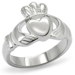 Šperky4U Ocelový prsten Claddagh - velikost 60 - AL-0111-60