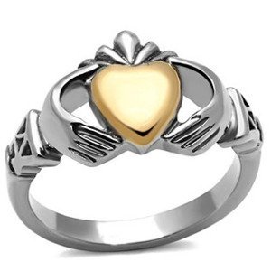Šperky4U Ocelový prsten Claddagh - velikost 60 - AL-0109-60