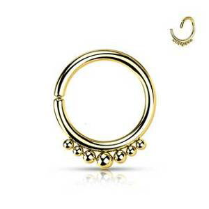 Šperky4U Zlacený piercing kruh 1,2 x 8 mm - K01060-GD