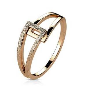 Šperky4U Zlacený ocelový prsten - velikost 52 - OPR1894-52
