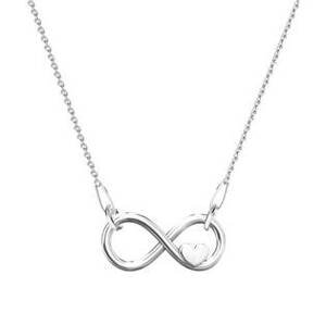 NUBIS® Stříbrný náhrdelník srdce s nekonečnem - NB-0403