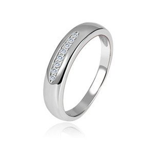 NUBIS® Stříbrný prsten se zirkony - velikost 53 - NB-5055-53