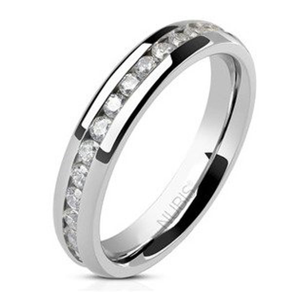 NUBIS® Dámský prsten se zirkony - velikost 63 - NSS1004-63