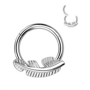 Šperky4U Segment kruh - helix / cartilage / tragus / septum piercing TITAN - TIT1224-1208