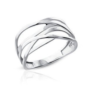 NUBIS® Stříbrný prsten - velikost 60 - NB-5512-60