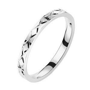 Šperky4U Ocelový prsten, šíře 2,5 mm - velikost 57 - OPR1912-57
