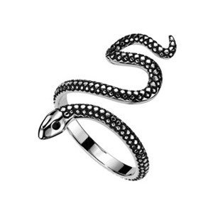 Šperky4U Ocelový prsten had - velikost 55 - OPR1929-55