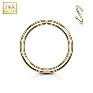Šperky4U Zlatý piercing - kruh, Au 585/1000 - ZL01180-1007-YG